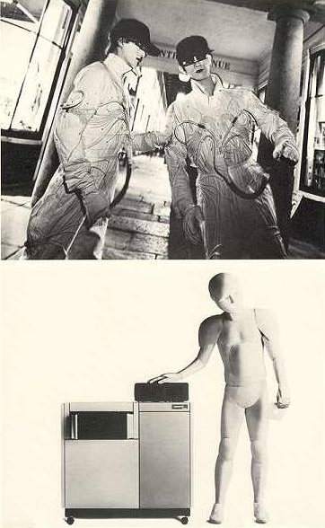 Man Machine 1980's robotic duo 