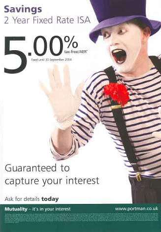  Mime Artist for Portman building Society poster campaign  